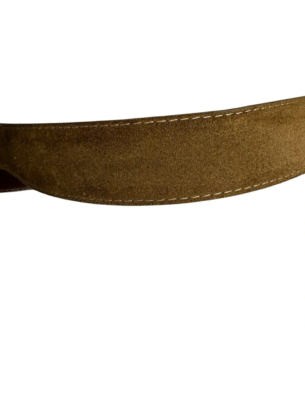 Torino Leather Company - Suede Calfskin Casual Belt in Whiskey. Size 42